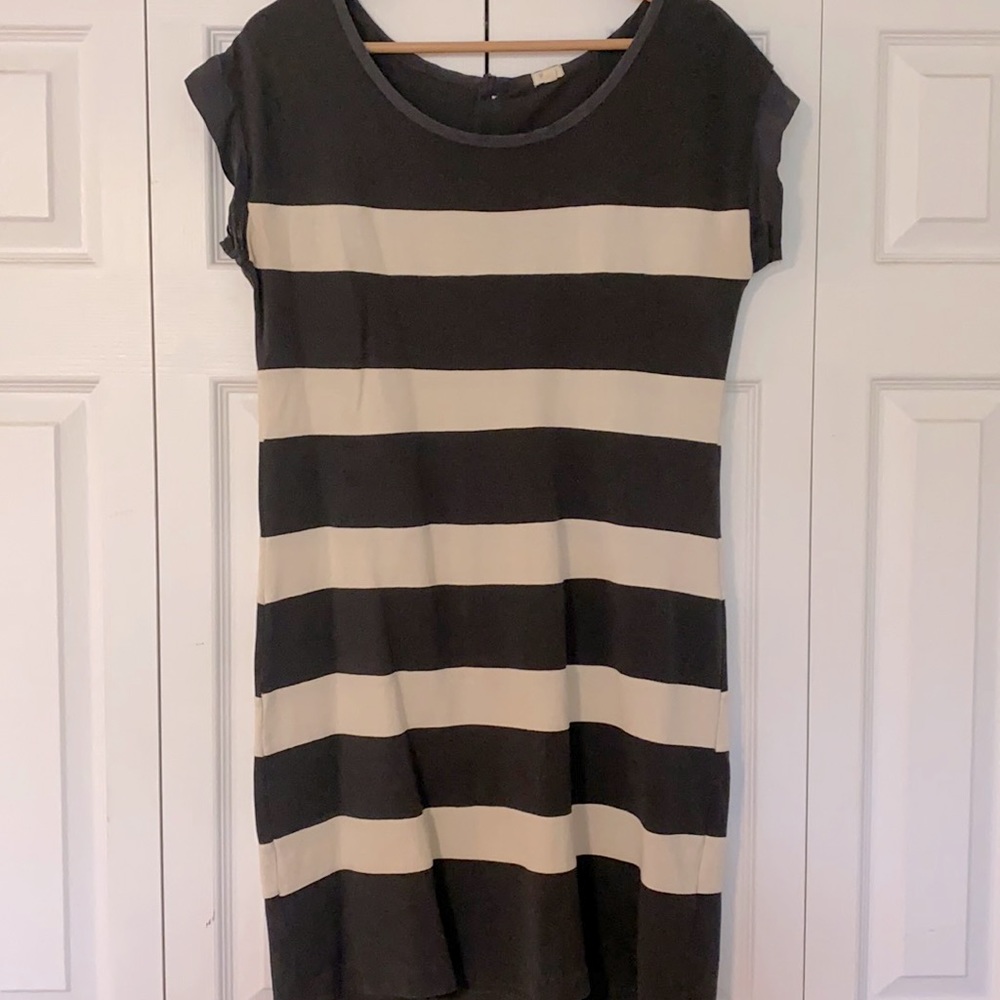 J. Crew shift dress navy + cream